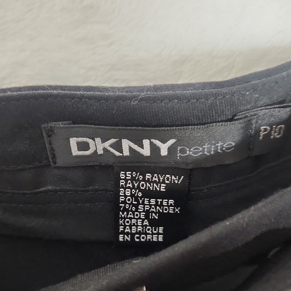 Dkny Black Midi Pencil Skirt high waistline Petite Size 10P Vintage - Picture 2 of 9